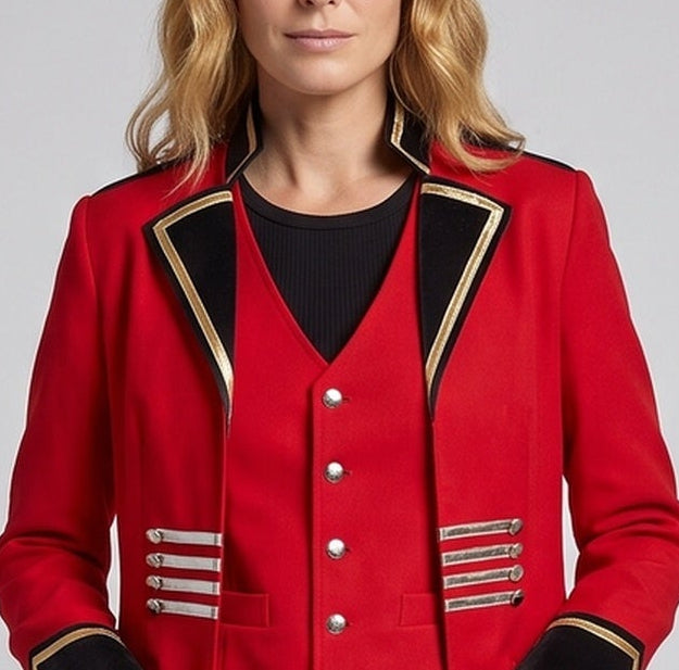 Damen eleganter Frack-Anzug mit detaillierten Applikationen Echo Archiv