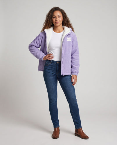 Damen Fleecejacke mit Kapuze Echo Archiv