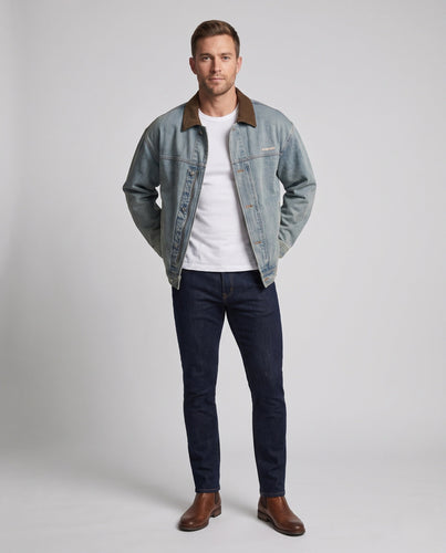 Herren Freizeit Denim Jacke Echoarchiv