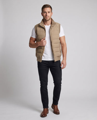 Herren Ärmellose Thermo‑Steppweste mit extra dicker Teddyfleece‑Innenlage und Windschutzkragen Echoarchiv