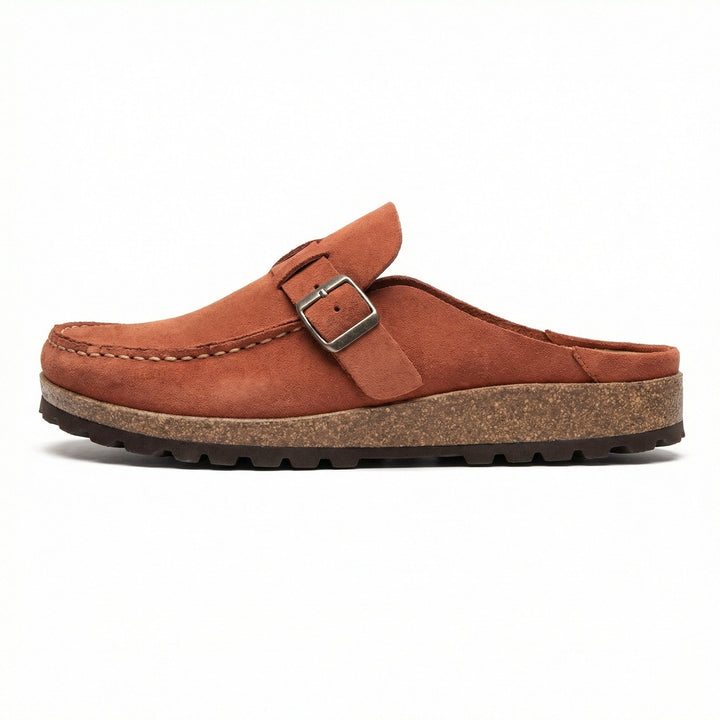 Clogs - Damen Retro Wildleder Slip-On Mule Echoarchiv