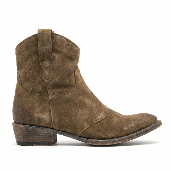Kurze Cowboy-Stiefel | Western | Wildleder | Knöchel-Stiefel | Damenstiefel – Tavélo