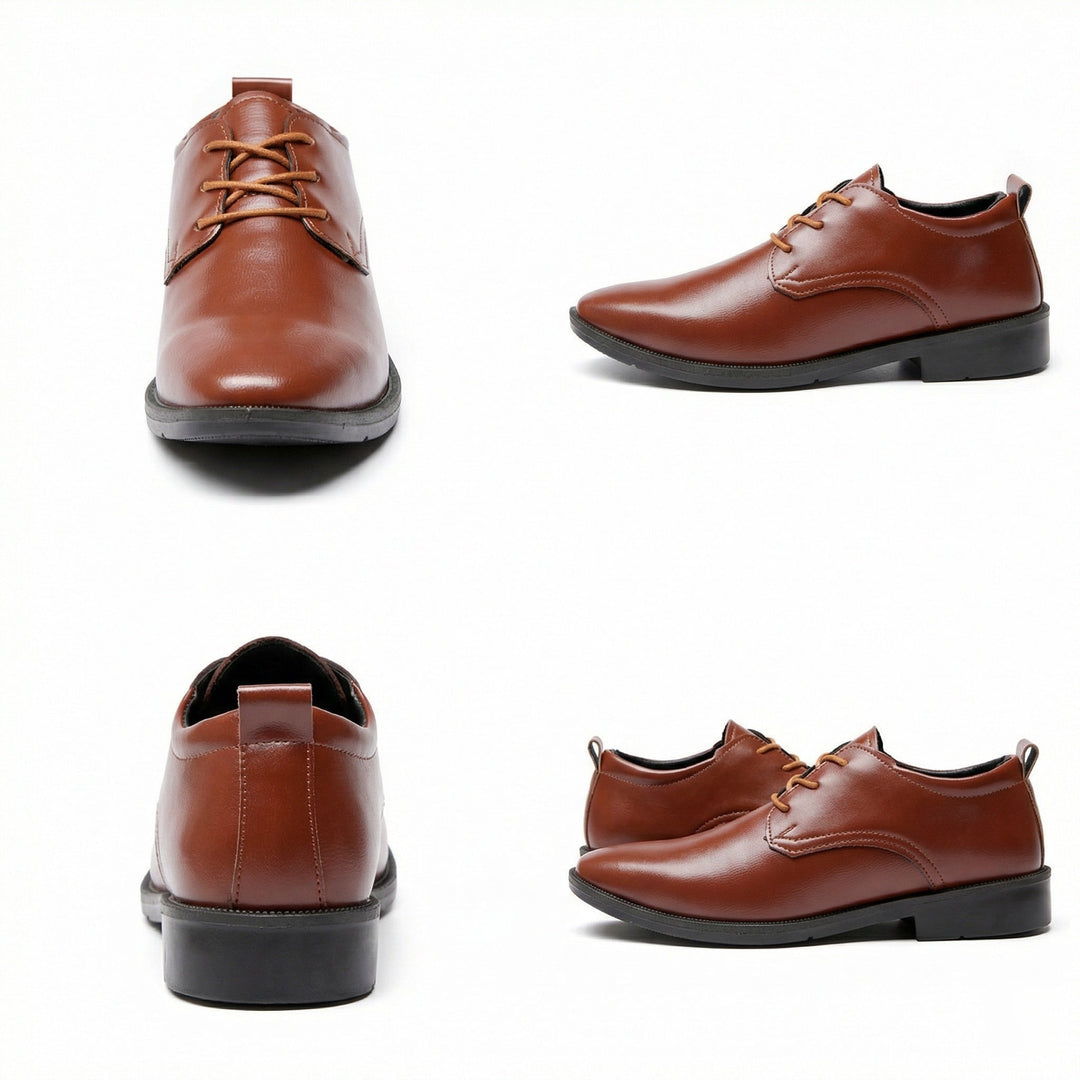 Herren Elegante Leder Schnürschuhe mit rutschfester Sohle Echoarchiv