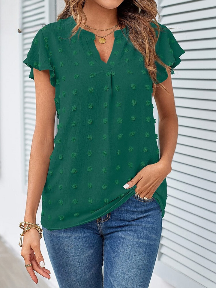 Echoarchiv | Bluse mit Patchwork und Rüschen
