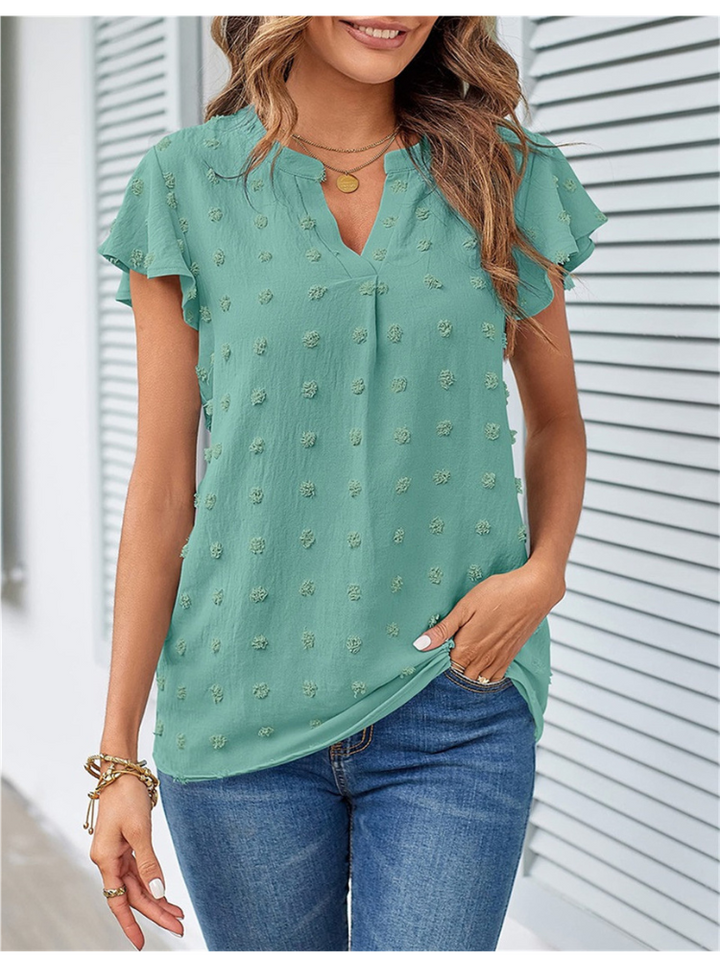 Echoarchiv | Bluse mit Patchwork und Rüschen