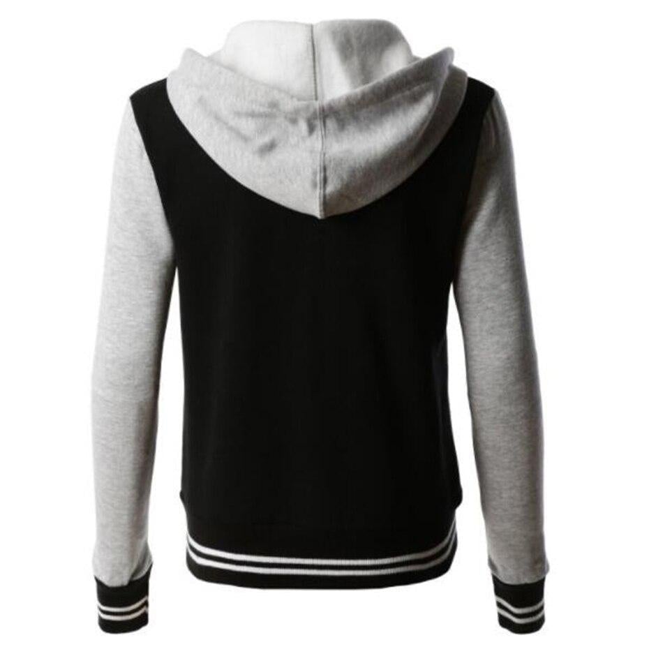 Echoarchiv | Lässige Langärmelig Kapuze Jacke mit Knöpfen