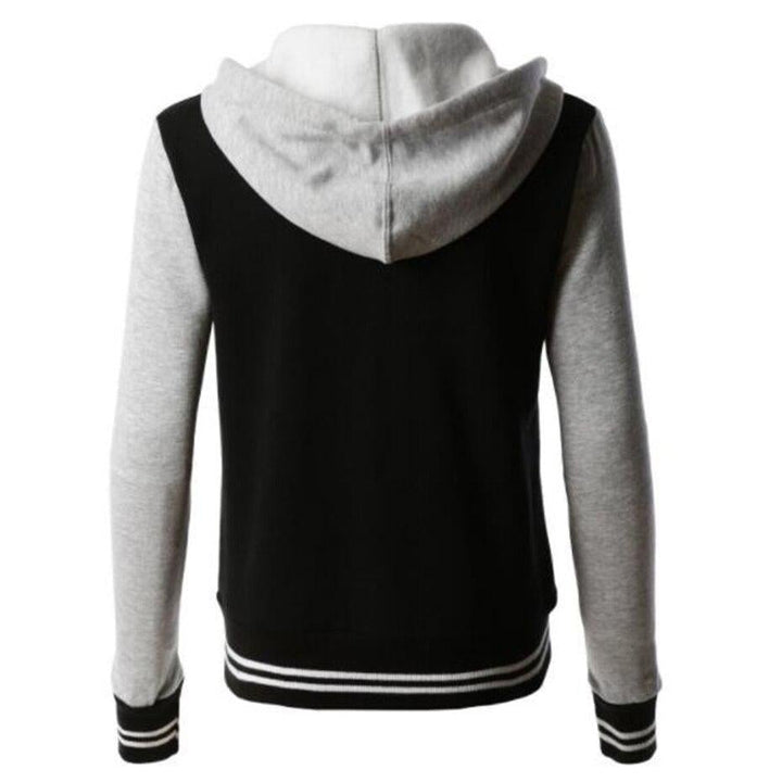 Echoarchiv | Lässige Langärmelig Kapuze Jacke mit Knöpfen