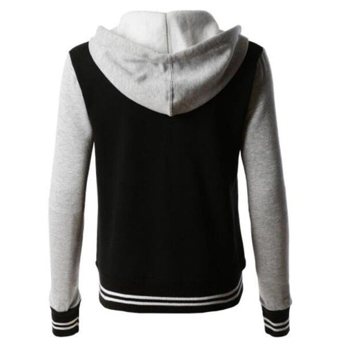 Echoarchiv | Lässige Langärmelig Kapuze Jacke mit Knöpfen