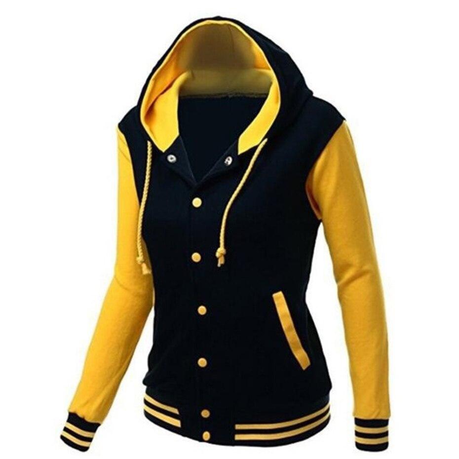 Echoarchiv | Lässige Langärmelig Kapuze Jacke mit Knöpfen