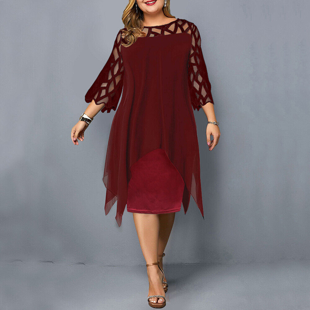 Echoarchiv | Midi-Kleid In Übergröße für Modische Looks