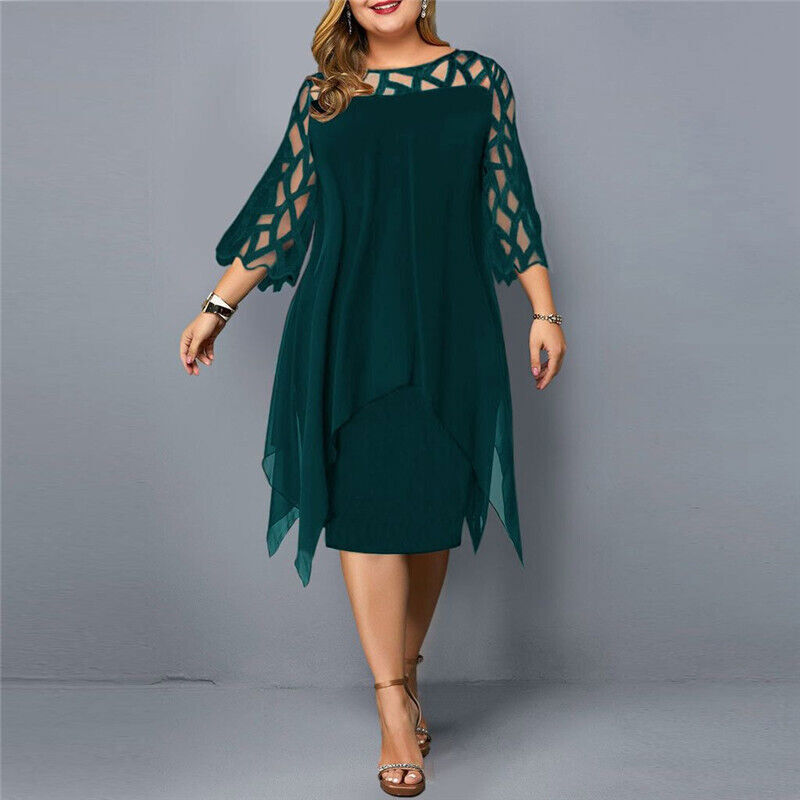 Echoarchiv | Elegantes Plus Size Midi Kleid für Frauen