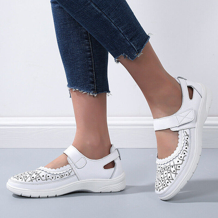 Echoarchiv | Orthopädische Komfortschuhe Aus Weißem Leder für Damen