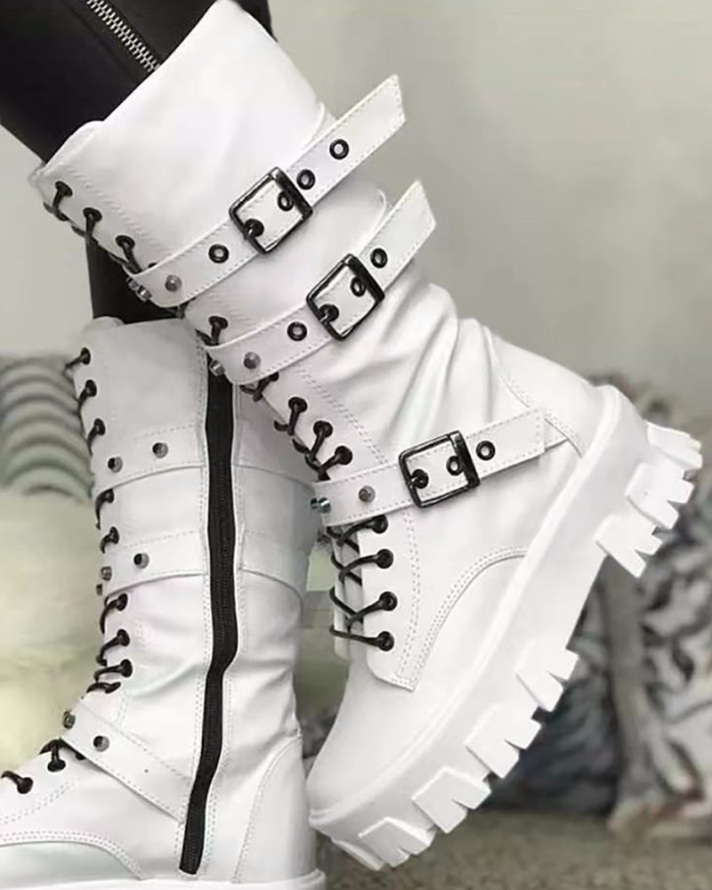 Echoarchiv | Stiefel Mit Reißverschluss Und Schnallen