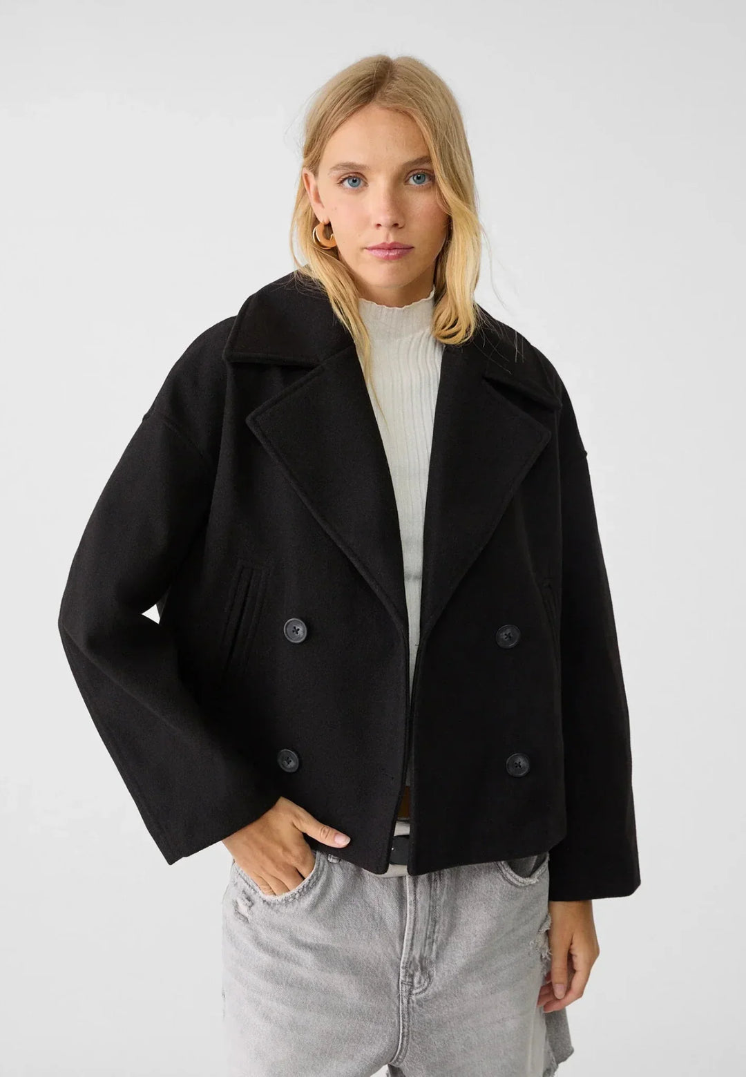 Damen Jacke mit Kurzschnitt & Doppelreiher | Echoarchiv
