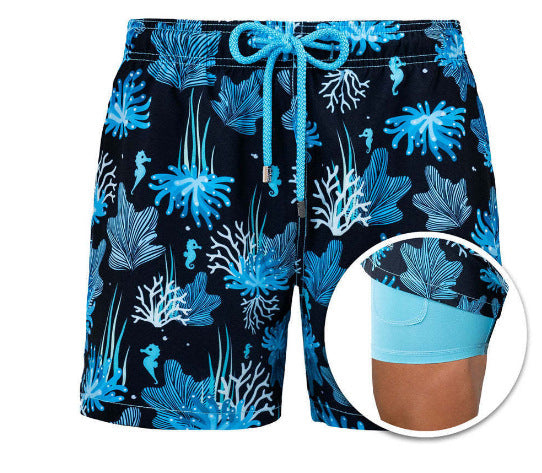 Echoarchiv | Doppellagige Strandshorts für Herren