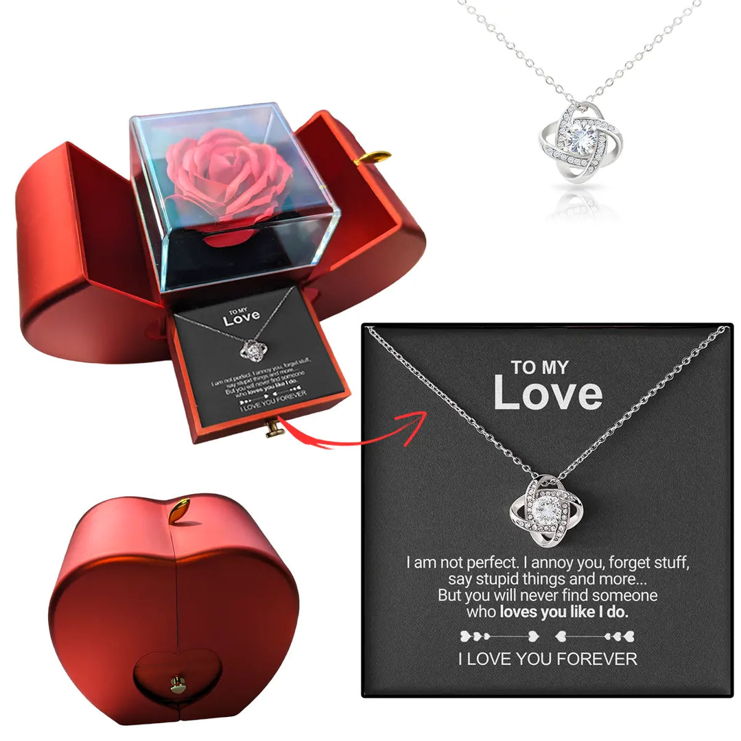 Echoarchiv Liebe Halskette Luxus Rose Box