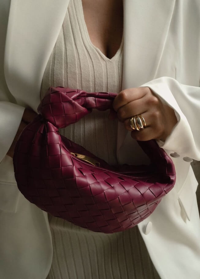Elegante Gitterstruktur-Handtasche