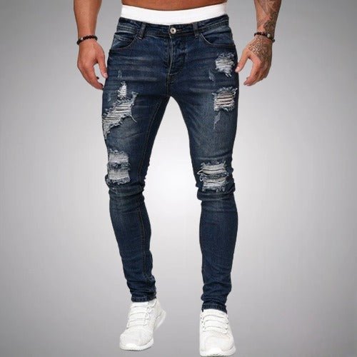 Dehnbare Ripped Jeans für Männer – Vardeno