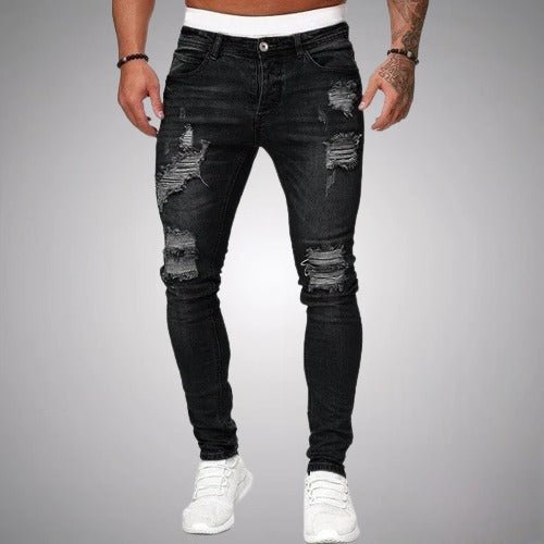 Dehnbare Ripped Jeans für Männer – Vardeno