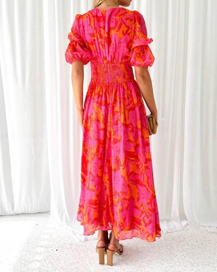 Echoarchiv | Elegante Maxikleid In Rot Rosa