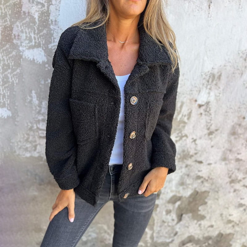 Echoarchiv | Kurze Warme Bouclé Jacke