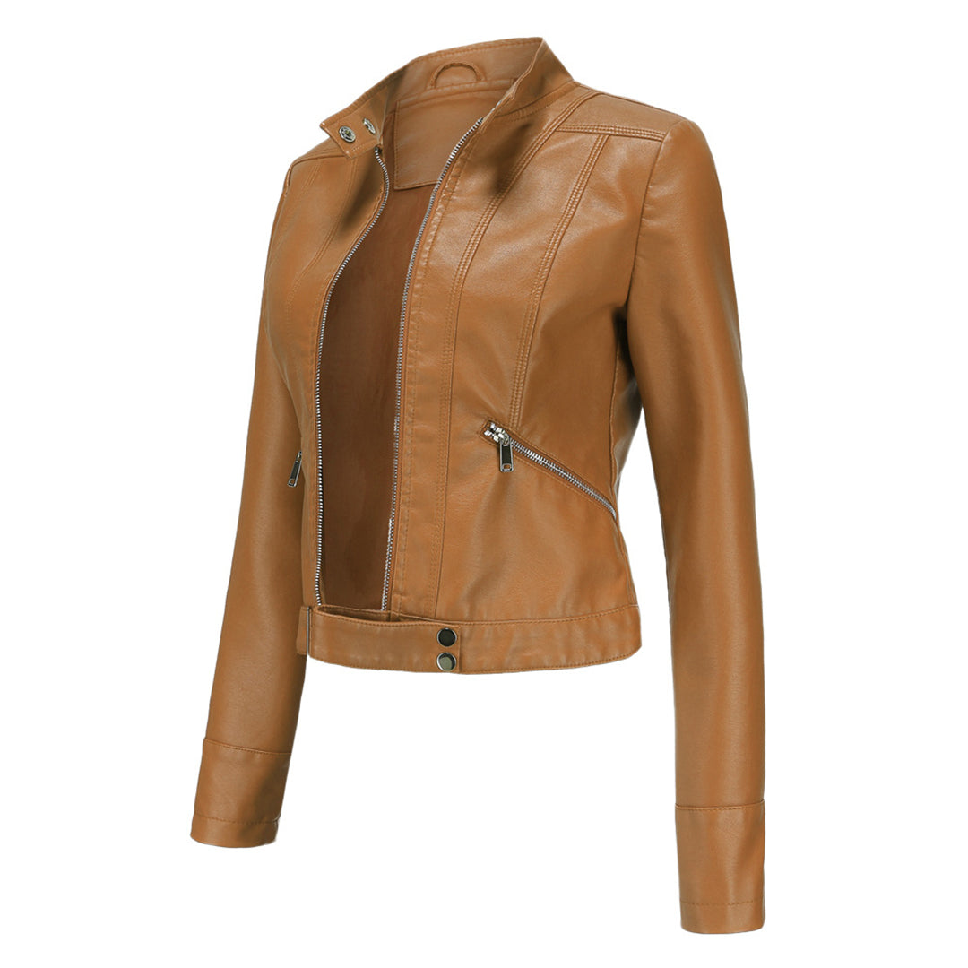Echoarchiv | Stilvolle Damen Lederjacke Im Klassischen Design