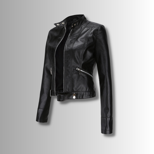 Echoarchiv | Stilvolle Damen Lederjacke Im Klassischen Design