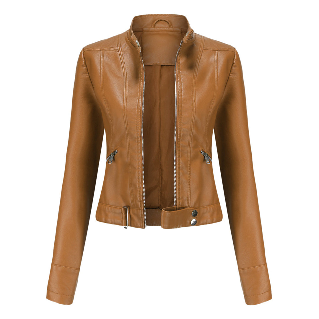 Echoarchiv | Stilvolle Damen Lederjacke Im Klassischen Design