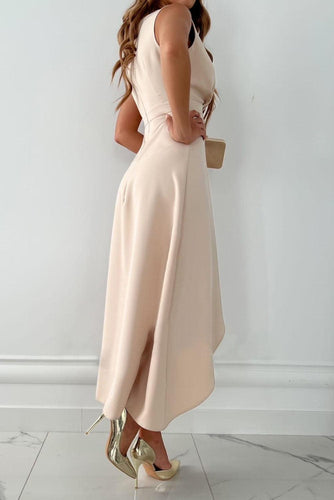 Echoarchiv | Stylischer V-Ausschnitt Midikleid