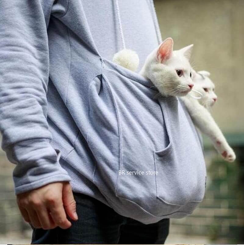 Echoarchiv | Praktischer Damen Kapuzenpullover mit Bauchtasche für Haustiere