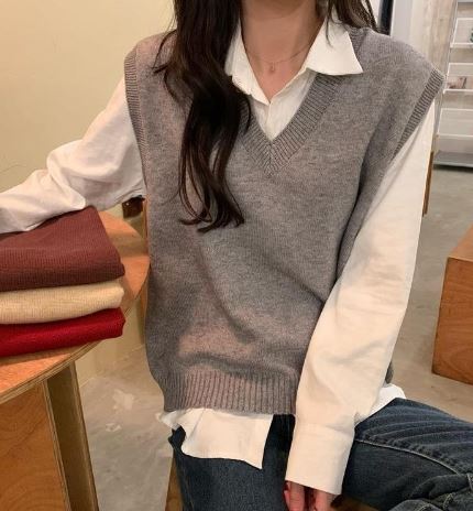 Elegante ärmellose Strickjacke – Veloura