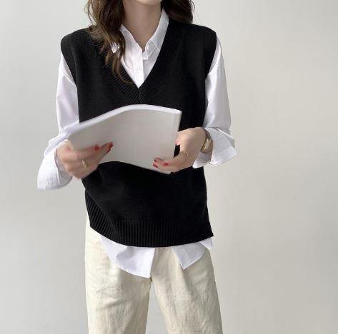 Elegante ärmellose Strickjacke