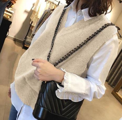 Elegante ärmellose Strickjacke – Veloura