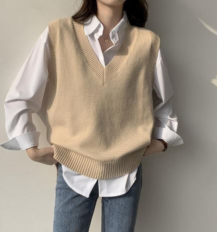Elegante ärmellose Strickjacke – Veloura