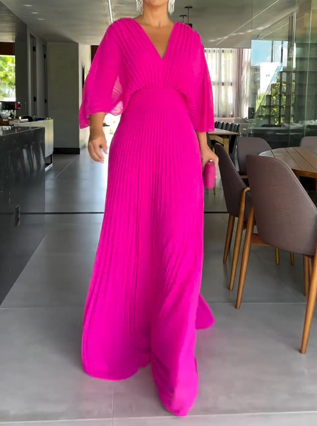 Echoarchiv | Maxi-Kleid mit Falten