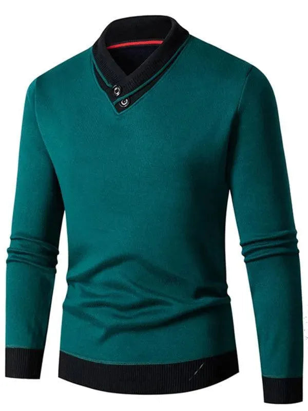 Echoarchiv | Slim Fit V-Ausschnitt Herren Pullover
