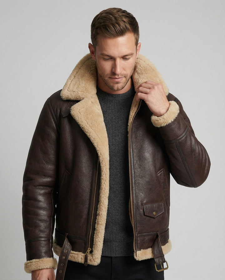 Echoarchiv | Schaffell Fliegerjacke