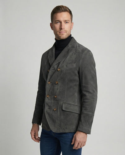 Echoarchiv - Klassischer Herbst Doppelreihiger Blazer für Männer
