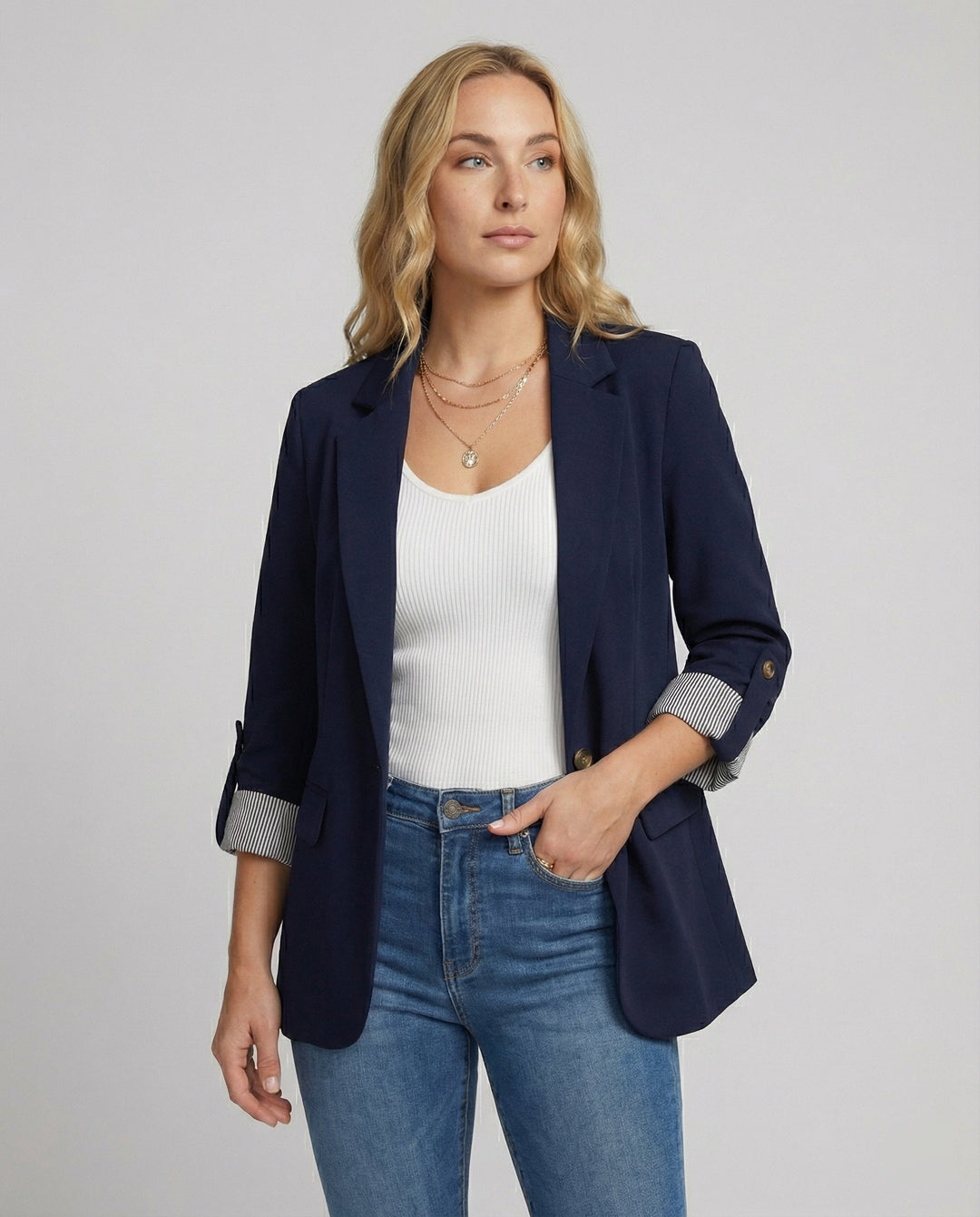 Echoarchiv | Eleganter Business Longblazer Mit