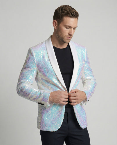 Glamouröser Pailletten Blazer Herren – Valéne