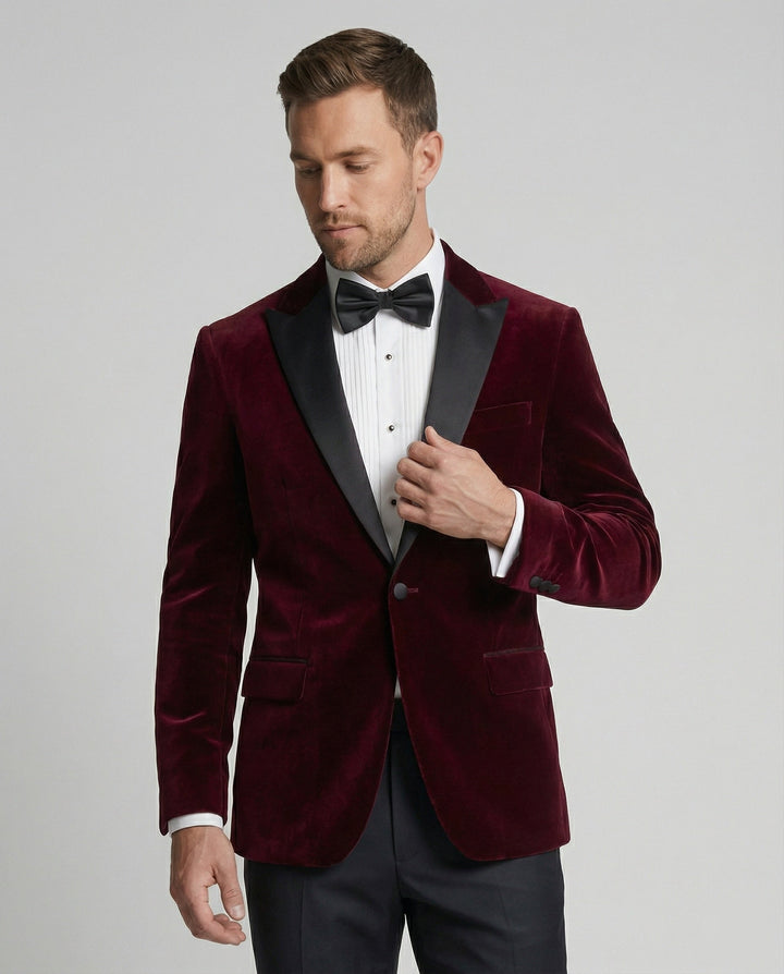 Echoarchiv | Herren Sommerjacke mit Schmaler Passform und Kontrastierendem Revers