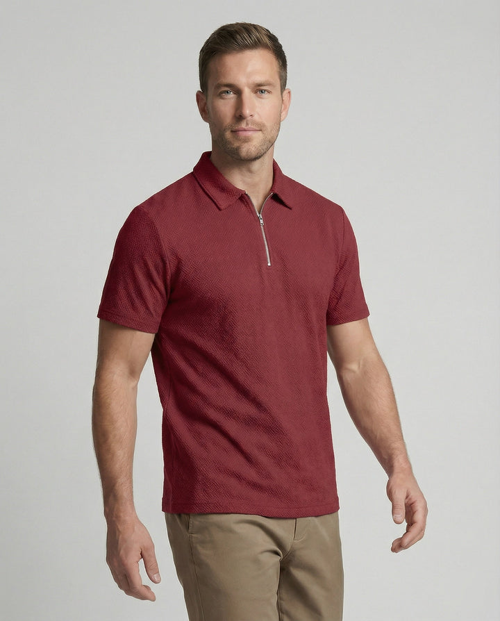 Herren Poloshirt mit Reißverschluss