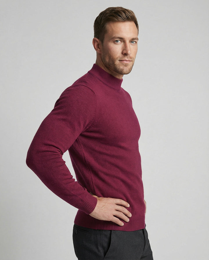 Herren eleganter Pullover mit Stehkragen Echoarchiv