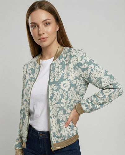 Damen Bomberjacke mit Blumenmuster | Echoarchiv