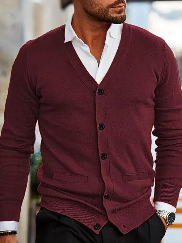 Echoarchiv | Ausschnitt Herren Strickjacke Pullover