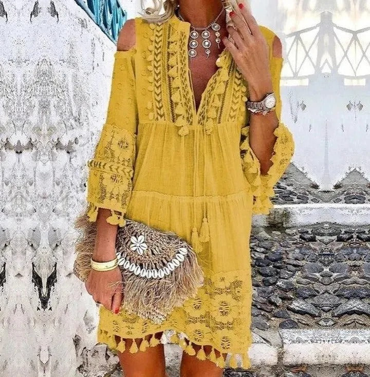 Echoarchiv | Mini Kleid Aus Spitze Boho