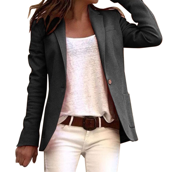 Echoarchiv | Blazer Slim Fit Tailored Silhouette Luxusstoff Mit Revers