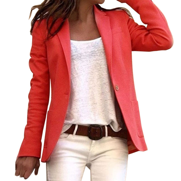 Echoarchiv Damen Blazer mit Revers und Ein-Knopf-Design