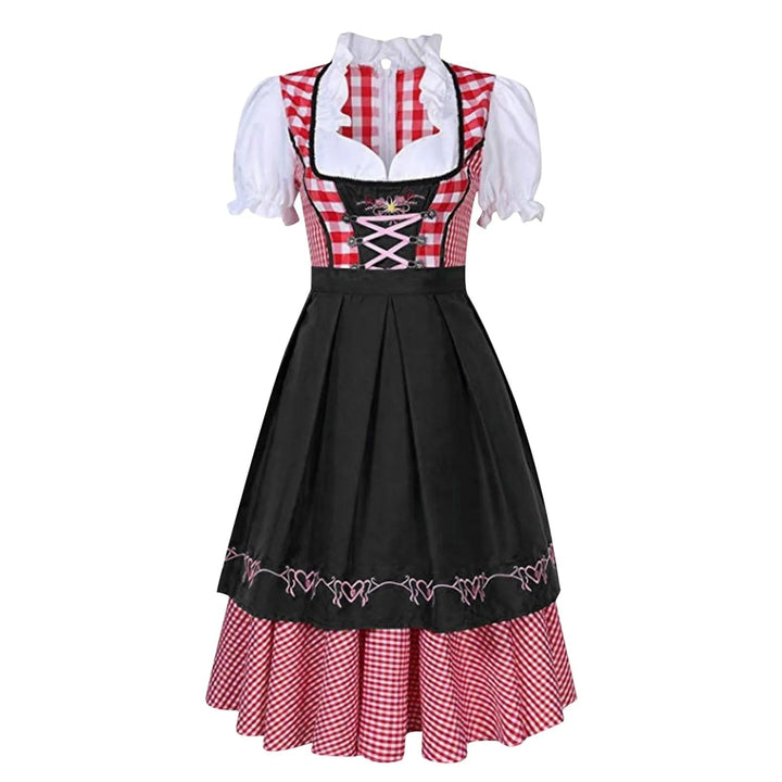 Echoarchiv | Oktoberfest Dirndl mit kariertem Muster und kurzen Ärmeln