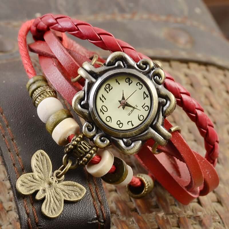 Damen-Accessoire-Uhr mit Vintage-Blumenarmband – Avelisse